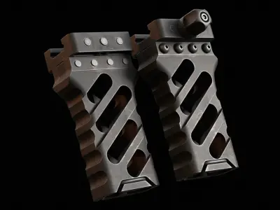 Weapon Foregrip Low-poly 3D model