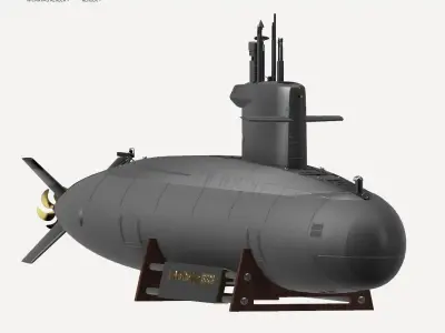 Dutch Walrus class model submarine designed for rc 1-50 scale 3D print model