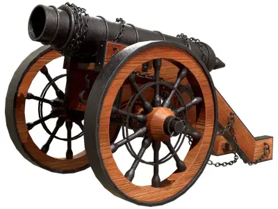 Cannon-5 Low-poly 3D model