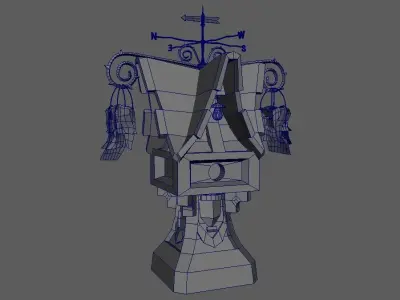 Bird House Low-poly 3D model order