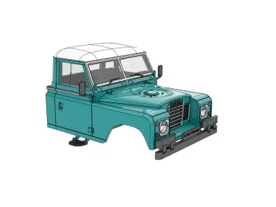 LAND ROVER SERIES 3 HIGH CAPACITY FOR 1 to 10 RC CHASSIS 3D print model