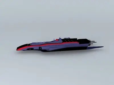 XB447 SALOMON Space battleship Modular class Free 3D model