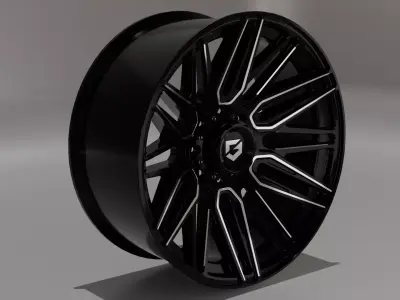 WHEEL BASED GEAR OFF ROAD 770B EDGE GLOSS BLACK 3D model
