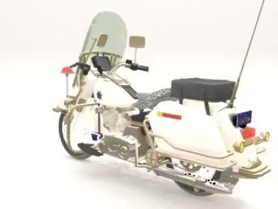 police motorcycle 3D model