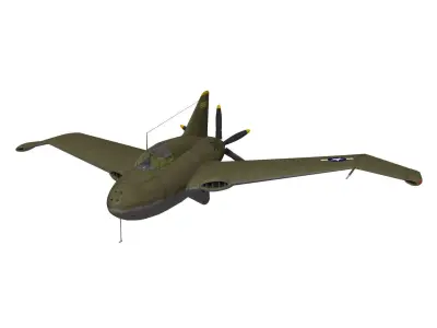 Northrop XP-56 Black Bullet 3D model