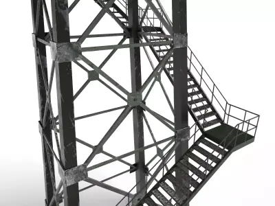 Watch Tower Low-poly 3D model buy