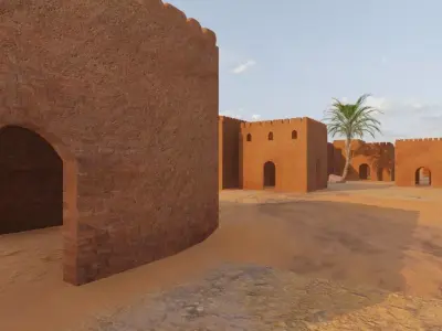 Desert Village Settlement 3D model