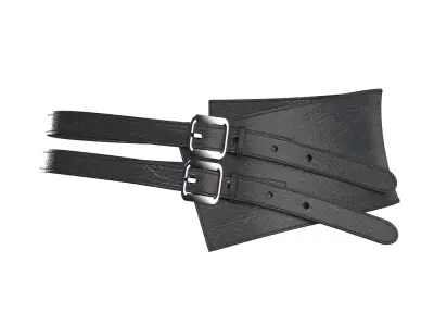 2 Lines Leather Belt 3D model