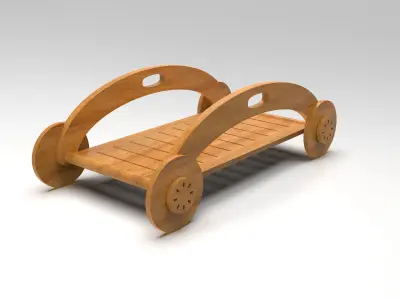 Kids Play Swing Wheel 3D model
