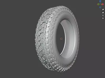 Realistic Car Tyre 3D Model  Vehicle Wheel Asset Low-poly 3D model