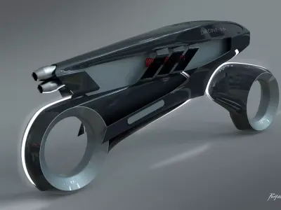 The Tron Drone Bike version 3x 3D model
