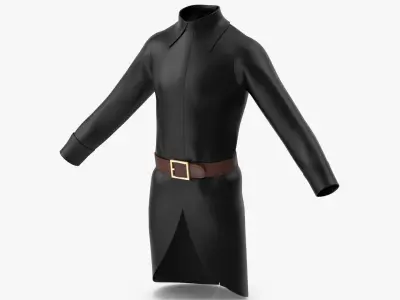 Coat Black with Belt 