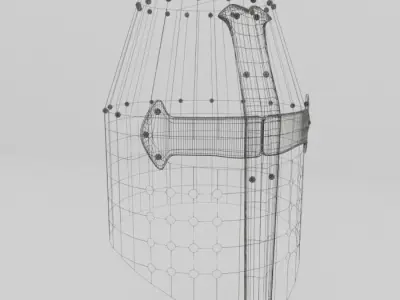 Helmet Medieval Low-poly 3D model