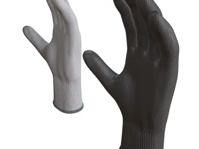 Gloves neoprene work Low-poly 3D model