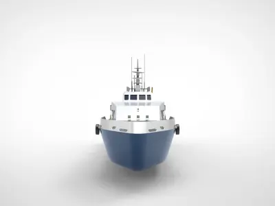 Crew boat offshore 3D model