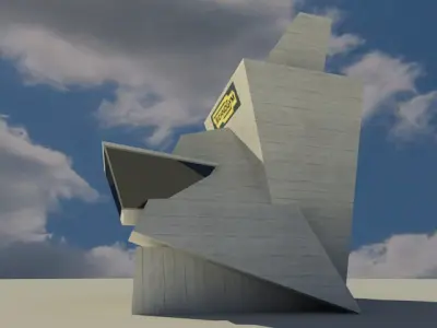 Modern gym 3D model