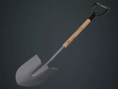 Shovel 1A Low-poly 3D model