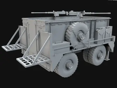 Military Carriage-clay version-2  3D model