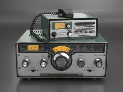 VIntage Heathkit HR-1680 Ham Radio receiver 3D model
