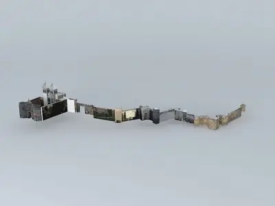 Door hinge and Puerta de Alfonso VI Free 3D model