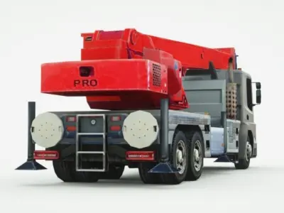 Generic Crane Truck Low-poly 3D model