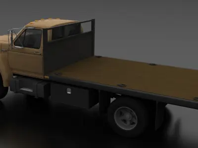 F-Series F-800 Flatbed Truck 1980 Low-poly 3D model