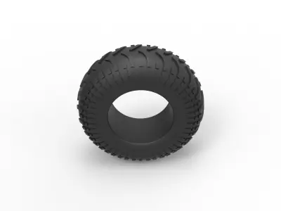 Low pressure tire 9 Scale 1 to 25 3D print model