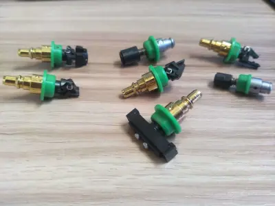 What is SMT gripper nozzle with component for PCB assembly 3D model
