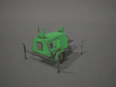 Green Generator Low-poly 3D model