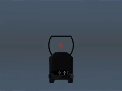 Red Dot laser sight programed for blender game for BGE or UPBGE Free low-poly 3D model