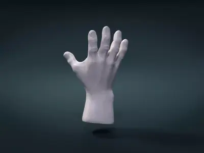 High Poly Hand 3D print model