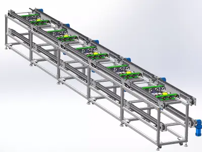 Double-layer transport line 3D model