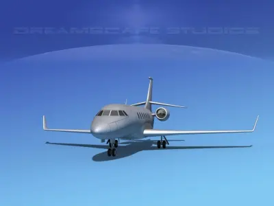 Dassault Falcon 2000 Bare Metal 3D model