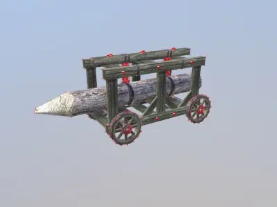 Medieval battering ram Low-poly 3D model by SimonTGriffiths