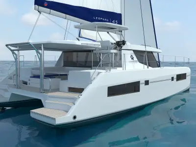Leopard 45 catamaran 3D model