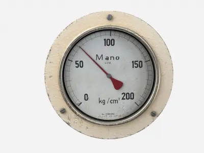 Gauges bundle Low-poly 3D model