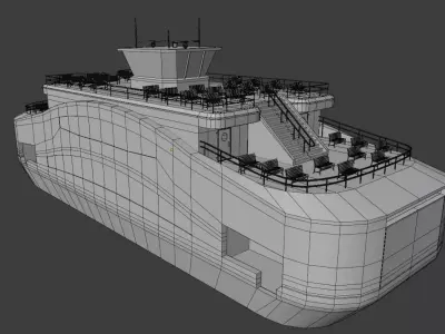 Goksu Ferry Transport Ship 3D model