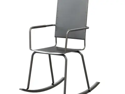 Industrial metal chair Low-poly 3D model