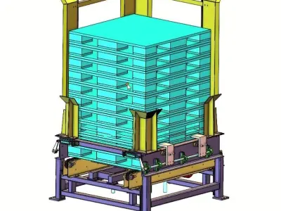 Horizontal Pallet Stacking Machine 3D model