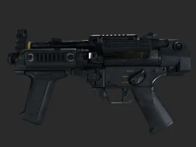 VPR  gun Low-poly 3D model