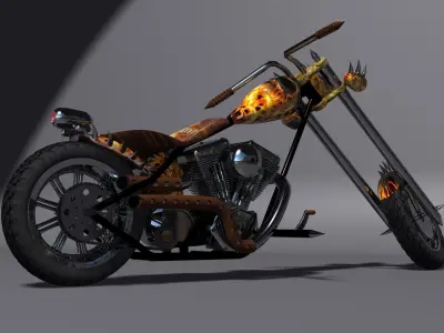 monster chopper bike 3D model