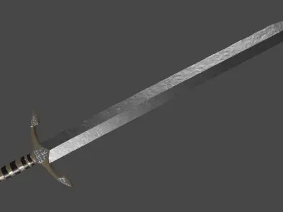 Gladius sword with Excalibur handle Low-poly 3D model