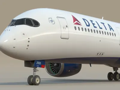 Delta Air Lines A350 SC 3D model