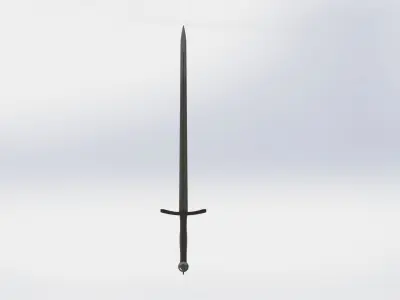 WG 7002 - Bastard sword Low-poly 3D model