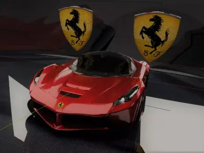LaFerrari ferrari sports car in video game Free 3D model