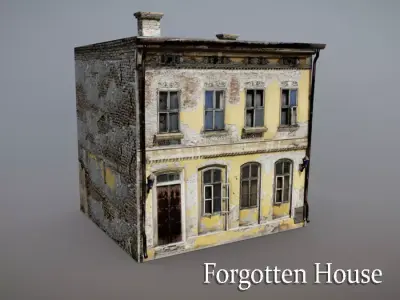 Forgotten House  Low-poly 3D model