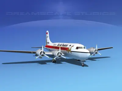 Douglas DC-4 Civil Air Transport China 3 3D model