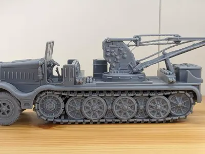 Sd Kfz 9-1 - Crane vehicle 3D print model