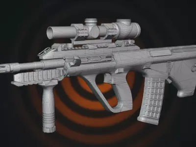 Modern Bullpup Assault Rifle 3D model