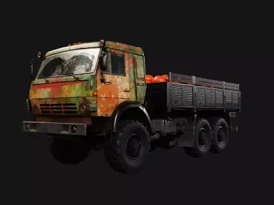 Military truck Low-poly 3D model from CGTrader - Low-poly